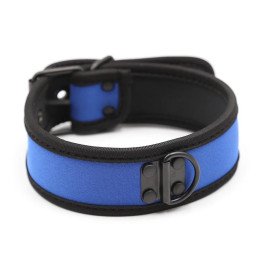 Neoprene Puppy Collar Adjustable Blue